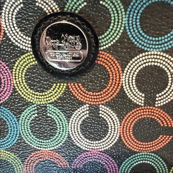 Coach Multicolor C Signature Wristlet, EUC - Picture 3 of 11